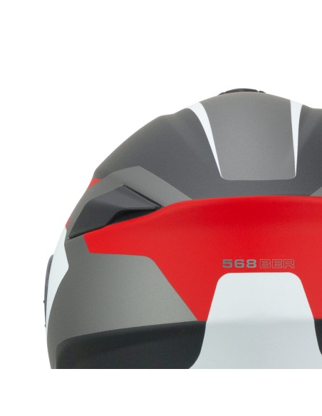 Casco Modulare CGM 568G BER DRESDA Nero Rosso opaco
