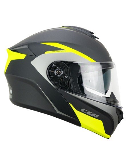 Casco Modulare CGM 568G BER DRESDA Grafite Giallo fluo opaco