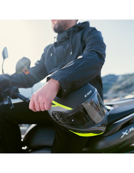 Casco Modulare CGM 568G BER DRESDA Grafite Giallo fluo opaco