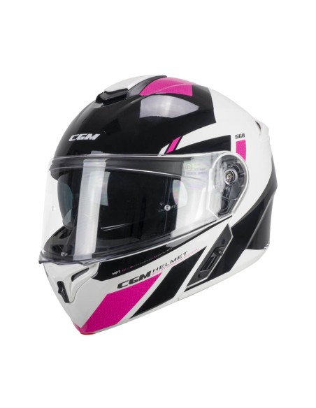 Casco Modulare CGM 568S BER SPORT Nero Fucsia fluo
