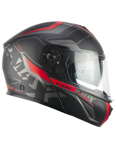 Casco Modulare CGM 569G C-MAX CITY Nero Rosso opaco