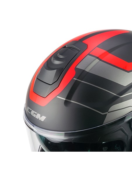 Casco Modulare CGM 569G C-MAX CITY Nero Rosso opaco