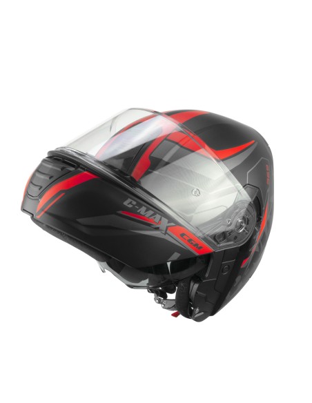 Casco Modulare CGM 569G C-MAX CITY Nero Rosso opaco