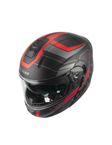 Casco Modulare CGM 569G C-MAX CITY Nero Rosso opaco