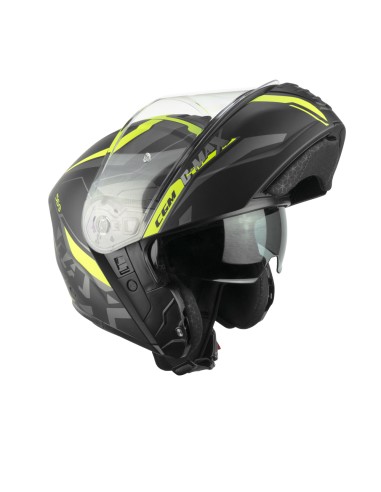 Casco Modulare CGM 569G C-MAX CITY Nero Giallo fluo opaco