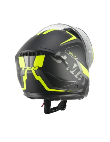 Casco Modulare CGM 569G C-MAX CITY Nero Giallo fluo opaco