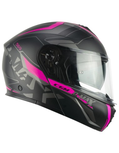 Casco Modulare CGM 569G C-MAX CITY Nero Fucsia fluo opaco