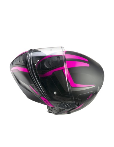 Casco Modulare CGM 569G C-MAX CITY Nero Fucsia fluo opaco