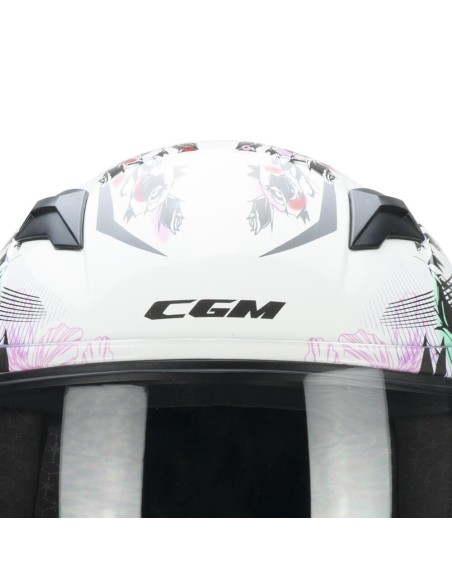 Casco Integrale Bambino CGM 265S LUCKY MUSIC Bianco Rosa