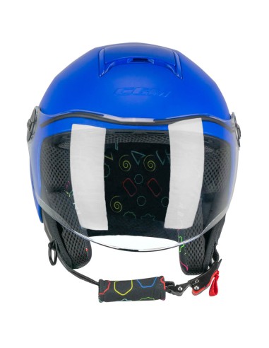 Casco Jet Bambino CGM 261A MINI MONO Azzurro opaco