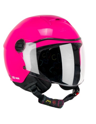 Casco Jet Bambino CGM 261A MINI MONO Fucsia
