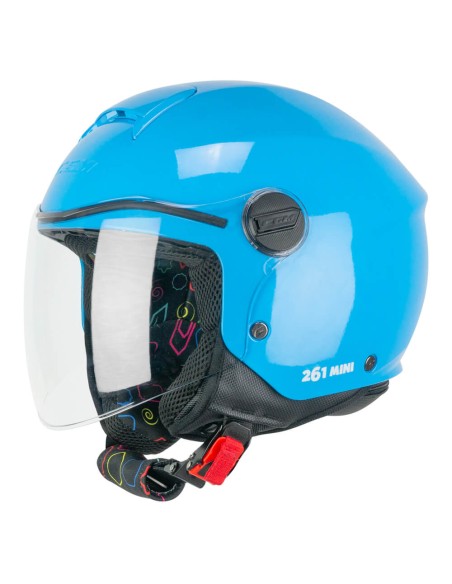Casco Jet Bambino CGM 261A MINI MONO Celeste
