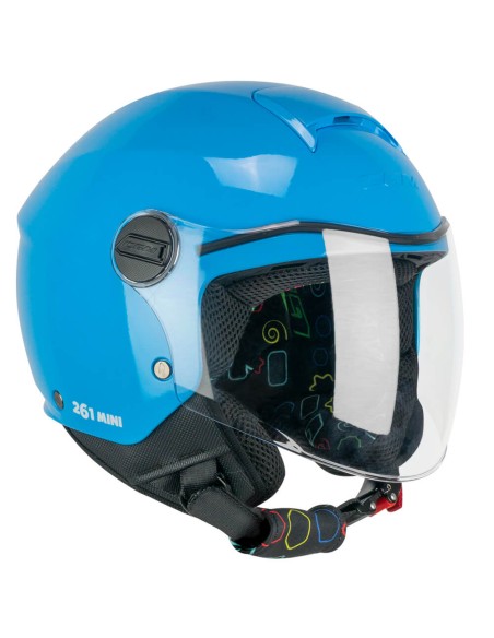 Casco Jet Bambino CGM 261A MINI MONO Celeste