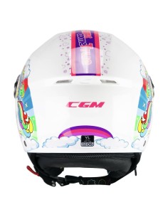 Casco Jet Bambino CGM 261D MINI DREAMS Bianco Fucsia Celeste 2
