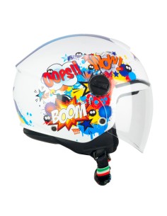 Casco Jet Bambino CGM 261G MINI COMICS Blu Bianco