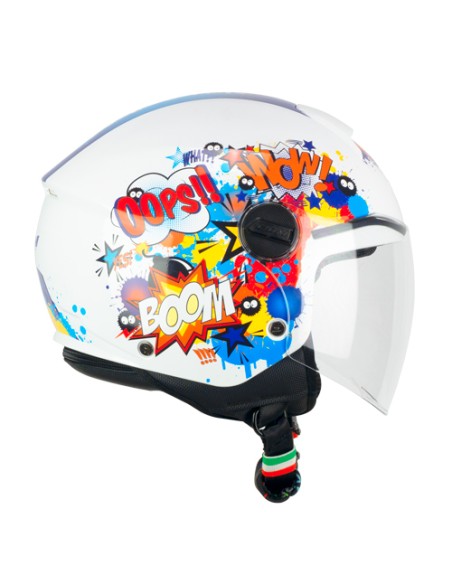 Casco Jet Bambino CGM 261G MINI COMICS Blu Bianco