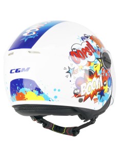 Casco Jet Bambino CGM 261G MINI COMICS Blu Bianco 2