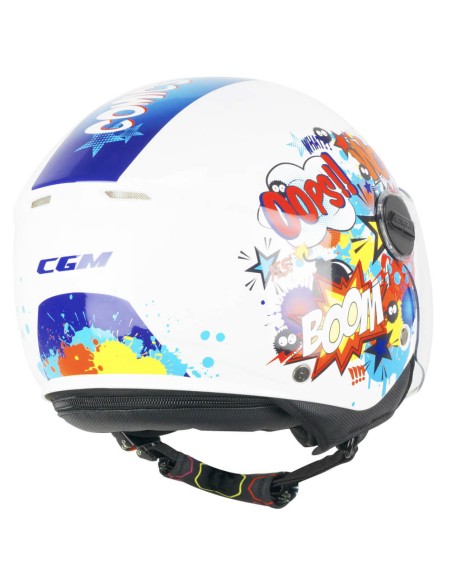 Casco Jet Bambino CGM 261G MINI COMICS Blu Bianco