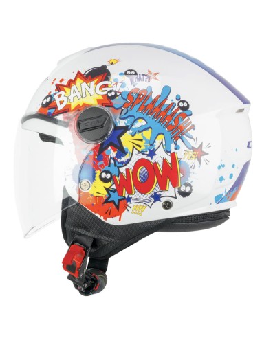 Casco Jet Bambino CGM 261G MINI COMICS Blu Bianco