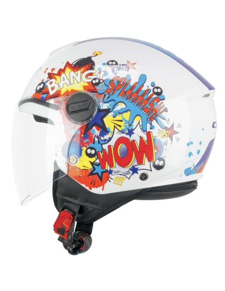 Casco Jet Bambino CGM 261G MINI COMICS Blu Bianco
