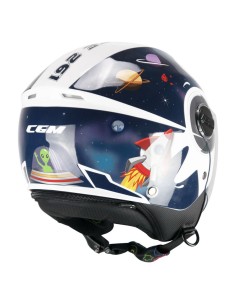 Casco Jet Bambino CGM 261S MINI SPACE Blu Bianco 2