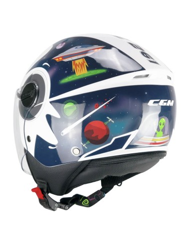 Casco Jet Bambino CGM 261S MINI SPACE Blu Bianco