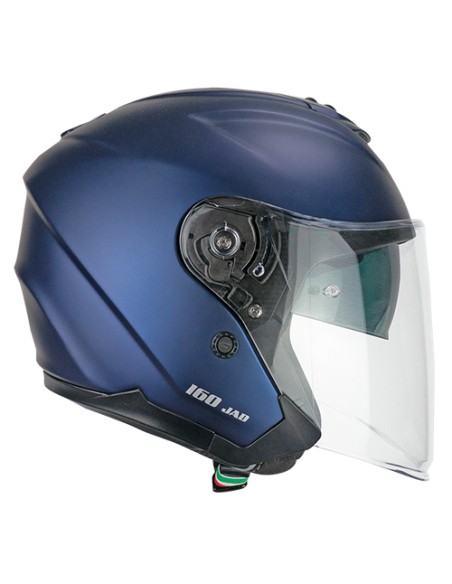 Casco DEMI JET 160A JAD MONO Blu satinato