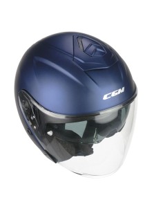 Casco DEMI JET 160A JAD MONO Blu satinato 2