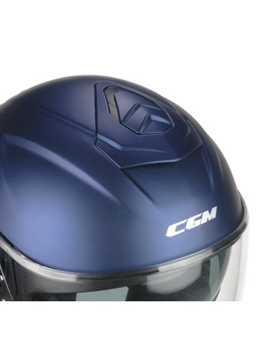 Casco DEMI JET 160A JAD MONO Blu satinato