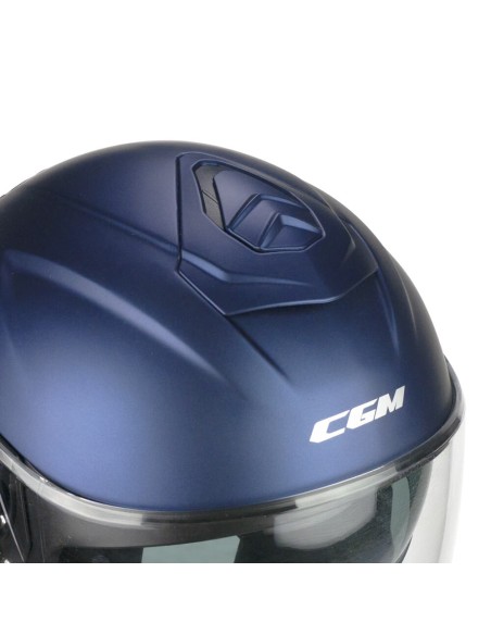 Casco DEMI JET 160A JAD MONO Blu satinato