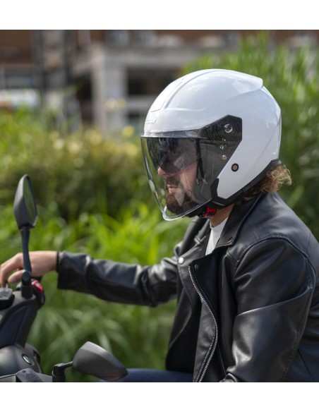 Casco JET CGM 136A RNA MONO Bianco