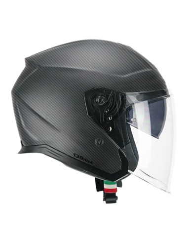 Casco JET CGM 136C RNA PRO Carbon Nero opaco