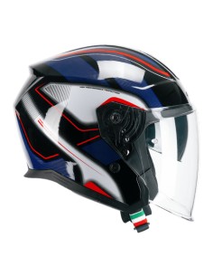 Casco JET CGM 136G RNA SPORT Nero Rosso Blu