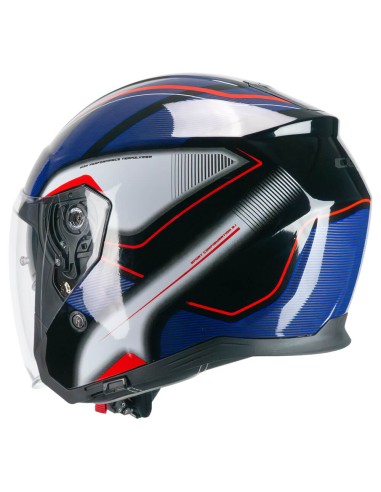 Casco JET CGM 136G RNA SPORT Nero Rosso Blu