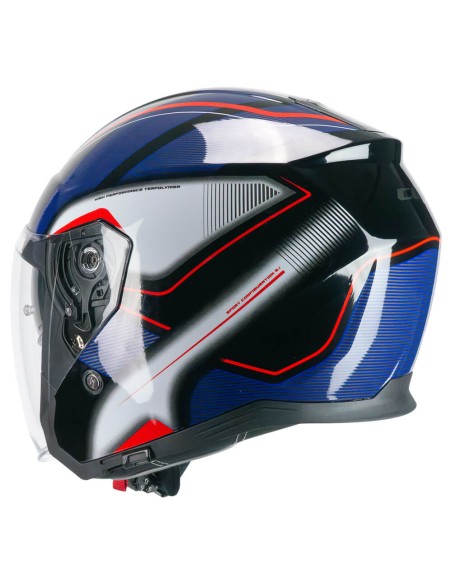 Casco JET CGM 136G RNA SPORT Nero Rosso Blu