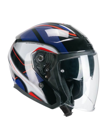 Casco JET CGM 136G RNA SPORT Nero Rosso Blu