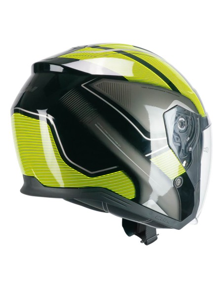 Casco JET CGM 136G RNA SPORT Nero Giallo fluo