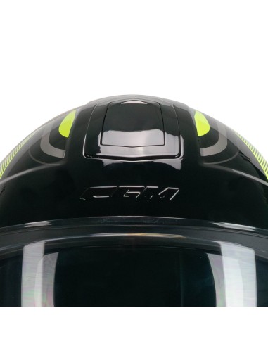 Casco JET CGM 136G RNA SPORT Nero Giallo fluo