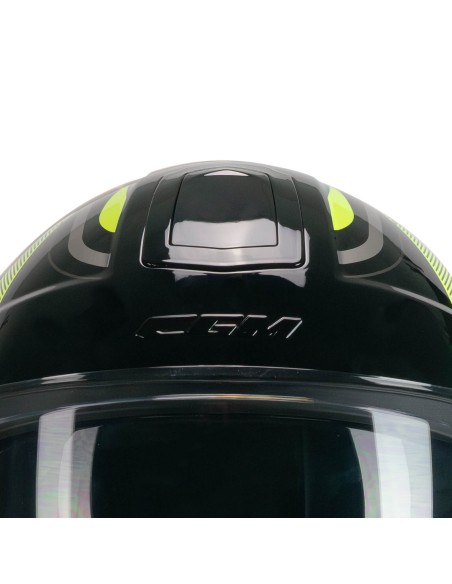 Casco JET CGM 136G RNA SPORT Nero Giallo fluo