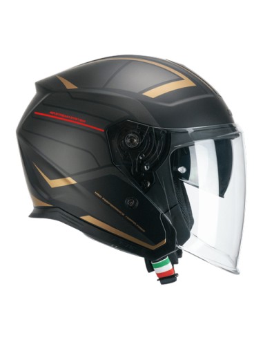 Casco JET CGM 136S RNA RACE Grigio Rosso opaco