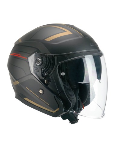 Casco JET CGM 136S RNA RACE Grigio Rosso opaco