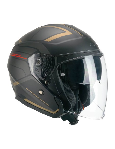 Casco JET CGM 136S RNA RACE Grigio Rosso opaco