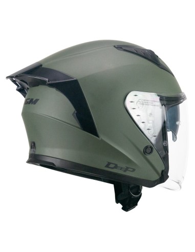 Casco Jet CGM 127A DEEP MONO Verde opaco