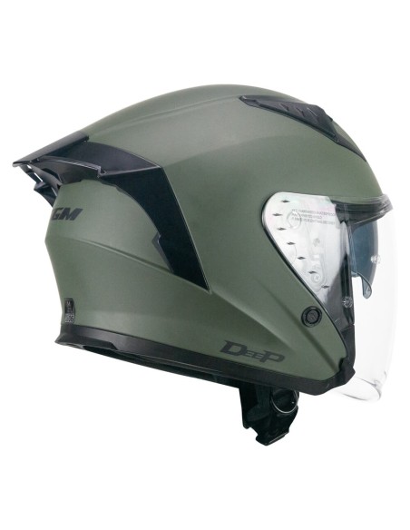 Casco Jet CGM 127A DEEP MONO Verde opaco