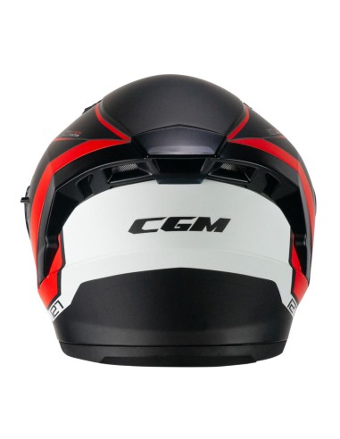 Casco Jet CGM 127G DEEP RACE Grafite Rosso opaco