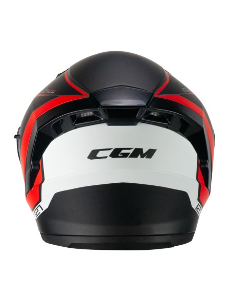 Casco Jet CGM 127G DEEP RACE Grafite Rosso opaco