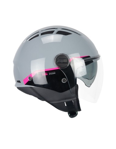 Casco AIR CGM 116G AIR BICO Grigio Fucsia fluo