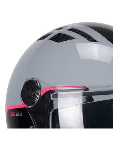 Casco AIR CGM 116G AIR BICO Grigio Fucsia fluo