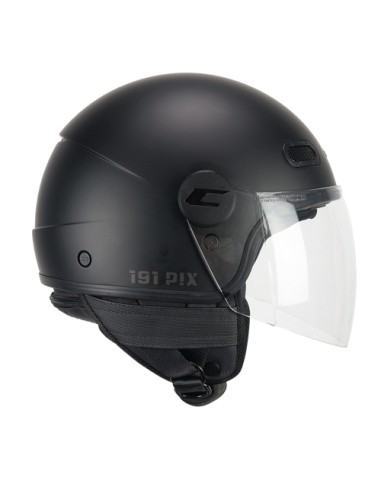 Casco DEMI-JET CGM 191A PIX MONO Nero opaco lunga