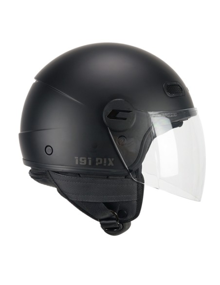 Casco DEMI-JET CGM 191A PIX MONO Nero opaco lunga